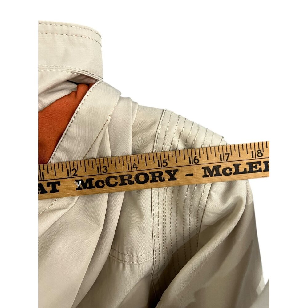 Fleet Street Women Large Jacket/Coat Tan Orange Detachable Hood Zip Snap - Picture 8 of 15